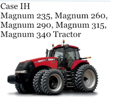 418 Case IH Magnum 235 Magnum 260 Magnum 290 Magnum 315 Magnum 340