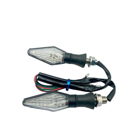 Direccional Led Duo Tipo Rombo Azul Universal Motos Premium