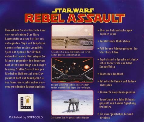 Star Wars Rebel Assault 1993 Box Cover Art Mobygames