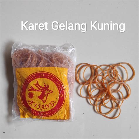 Jual Karet Gelang Kuning Isi Gram Karet Kecil Cgp Shopee