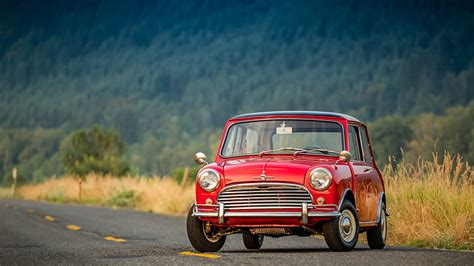 Hd Wallpaper Mini Morris Mini Cooper S Car Old Car Red Car Sedan