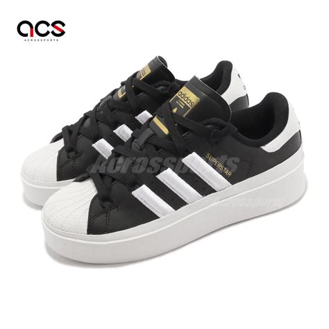 Adidas 休閒鞋 Superstar Bonega W 女鞋 黑 白 厚底 增高 金標 三葉草 愛迪達 Gx1841 休閒鞋