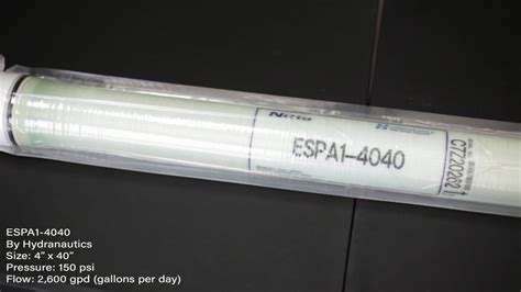 Espa X Psi Reverse Osmosis Membrane Youtube