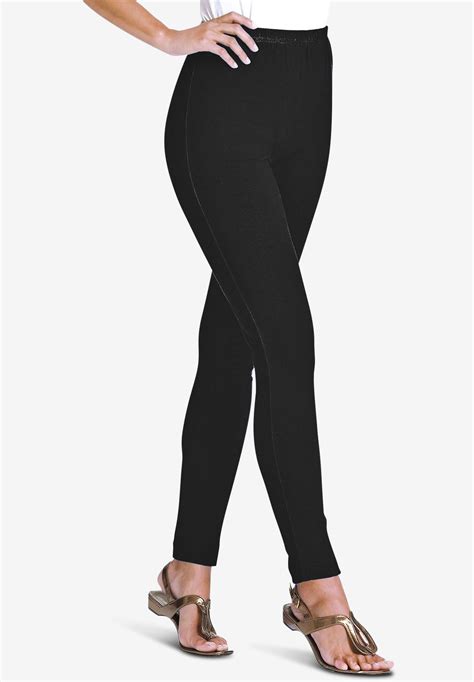 Stretch Cotton Legging Plus Size Tall Woman Within