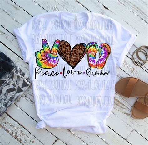 Peace Love Tie Dye Summer Sublimation Design Dtg Printing Etsy