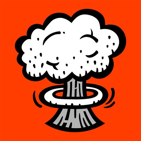 Mushroom Cloud Atomic Nuclear Bomb Explosion Fallout vector icon 551869 ...