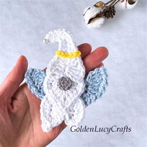 Crochet Angel Gnome Goldenlucycrafts