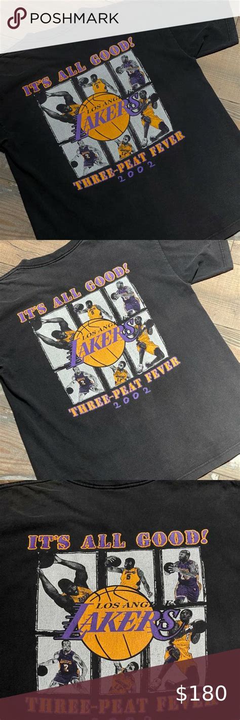 Vintage Nba Lakers Peat Kobe Bryant T Shirt Size Xxl