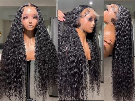 Amazon Lemoda 34 Inch Deep Wave 13x6 Full Frontal Lace Wig Human