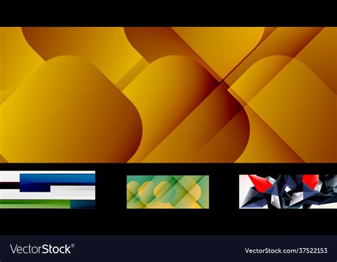 Geometric Wallpaper Design Template Set Royalty Free Vector