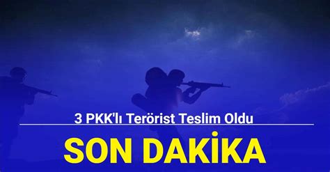 Son dakika 3 PKK lı terörist teslim oldu