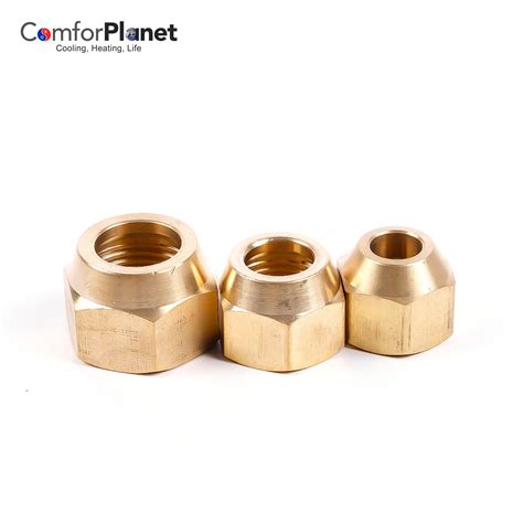 Factory Price Hvac Brass Fittings Flare Short Nut Refrigeration Brass Nut Brass Fitting For Air