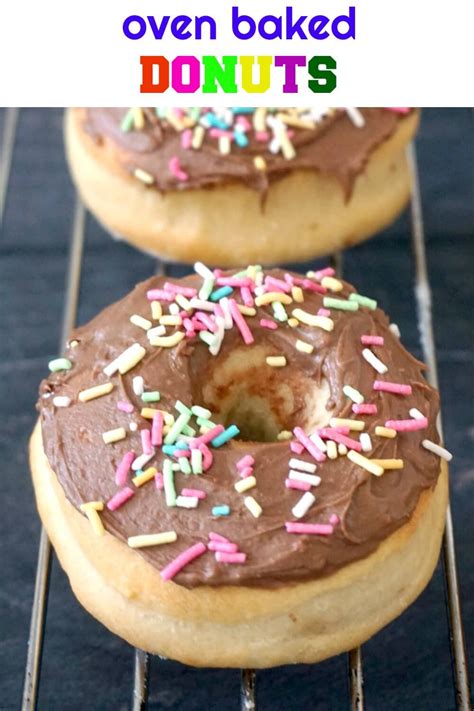 Easy Oven Baked Doughnuts With Chocolate Glaze And Sprinkles Rich