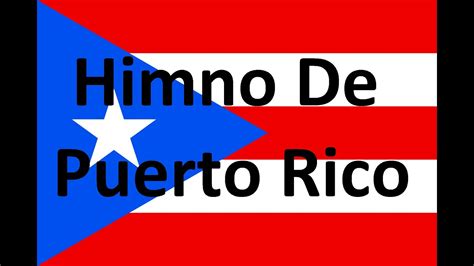 Himno Nacional De Puerto Rico Con Letra Youtube