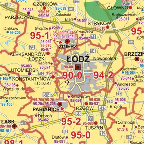 Polska Mapa Cienna Kody Pocztowe Arkusz Laminowany Artglob