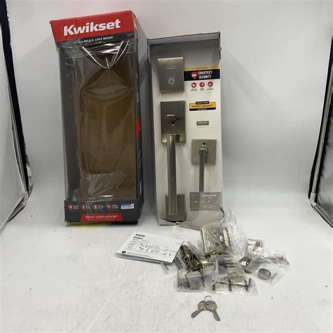 Kwikset ‎98180 002 San Clemente Front Door Lock Handle And Deadbolt Set