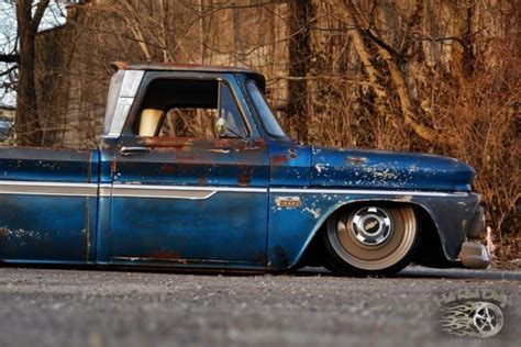 Slammed C Chevy Hot Rat Street Rod Patina Pickup Air Ride Bagged Ls