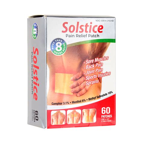 Solstice Pain Relief Patch 72x46cm 60 Patches Tak Shing Hong