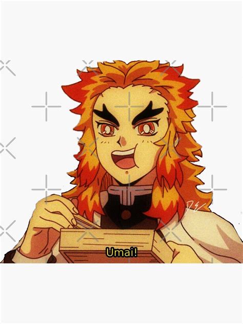 Sticker Rengoku Umai Kyojuro Rengoku Kimetsu No Yaiba Par Store