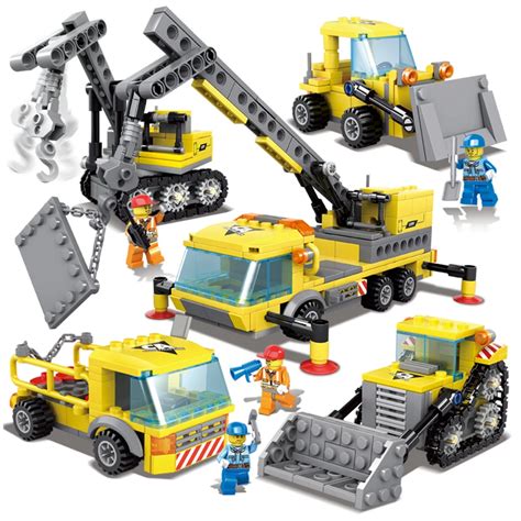 City Construction Set Excavator Trucks Model Buidling Blocks Compatible