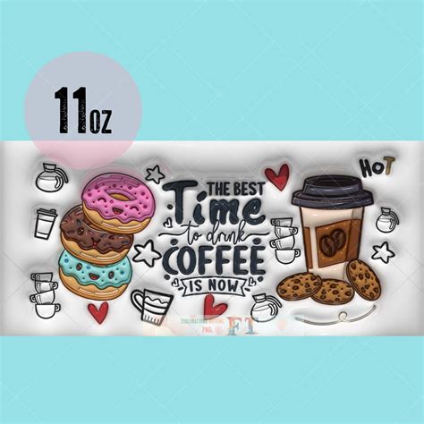 3D Kaffee Spruch Sublimation Design für Tassen aufgeblasenes Design