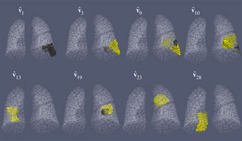 Visualization of a selection of the eigenvectors corresponding to the ...