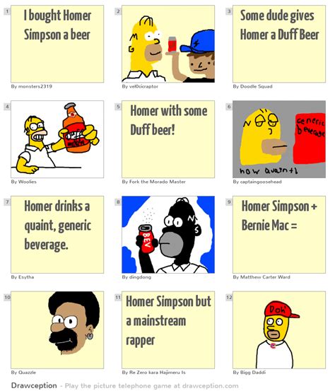 I bought Homer Simpson a beer - Drawception