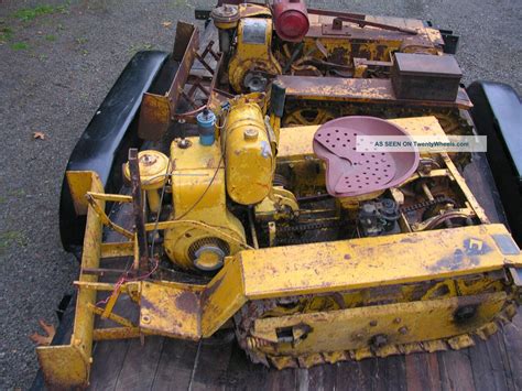 Vintage Antique Mini Dozer Bulldozer Crawler Tractor Agricat Two Of Them