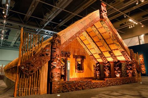 Maori Marae Meeting House And Meeting Ground Stock Image Image Of