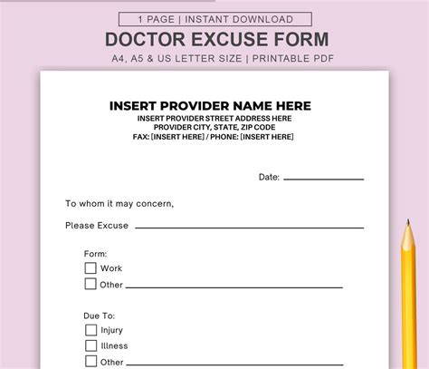 Fake Doctors Note