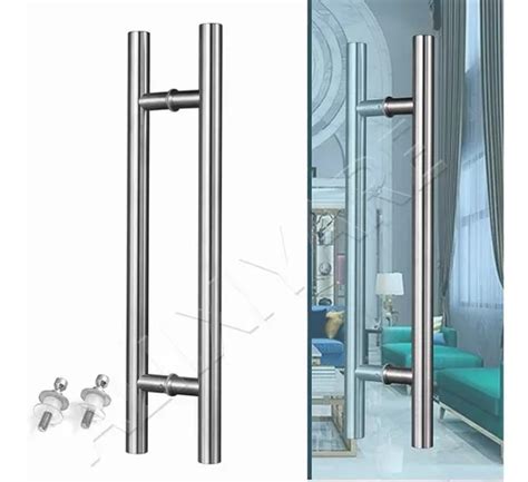 Jaladera Tipo H Para Puerta Cristal Acero Inoxidable 60cm Meses Sin