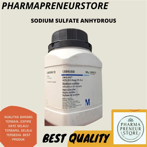 Sodium Sulfate Anhydrous Natrium Sulfat Anhidrat Pro Analisa Per Gram