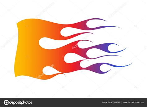 Tribal Flame Car Sticker Vector Art Racing Flame Car Decal Stock Vector ...