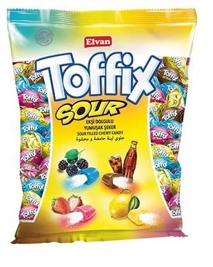 Cukierki Toffix Sour Elvan 1000 g (8693029607378) • Cena, Opinie ...