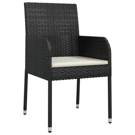 Lex Chaises De Jardin Pcs Avec Coussins R Sine Tress E Noir Qqmora