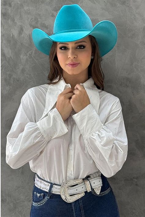 Camisa Branca Moda Country Feminina All Strass Texas Ranch Jeans