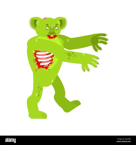 Koala Zombie Koala Bear Zombi Isolated Vector Illustration Stock