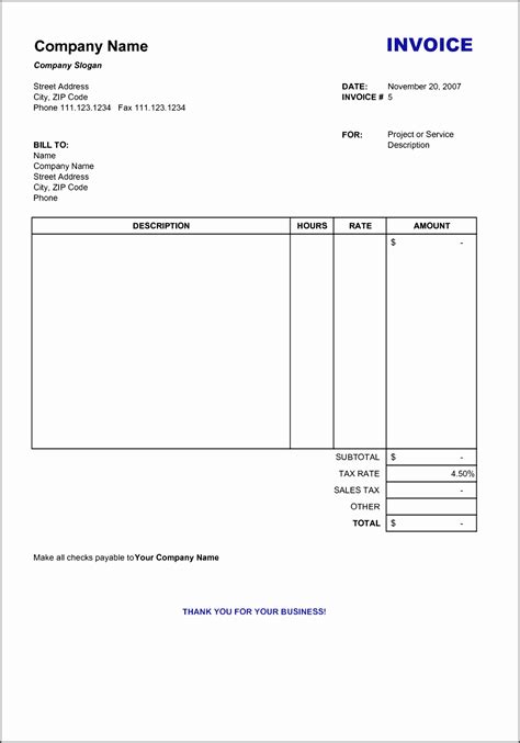 Billing Invoice Templates Sampletemplatess Sampletemplatess