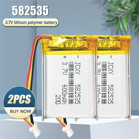 582535 602535 3 7V 600mAh Rechargeable Lithium Polymer Battery Li Ion