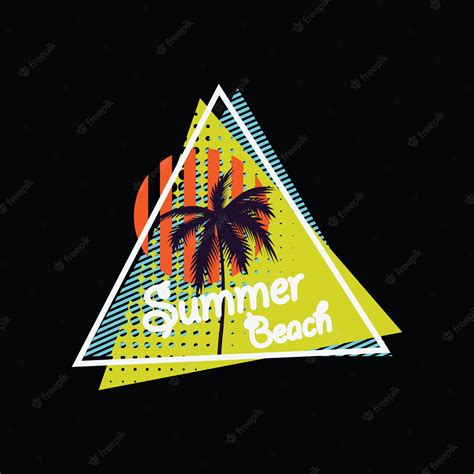 Premium Vector Summer Beach Typography Vector Illustration T Shirt Design