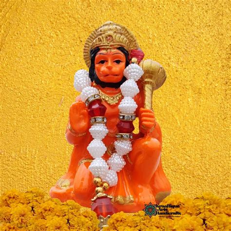 Buy Kraaftique Marble Hanuman Ji Ki Murti In Blessing Posture With Gada