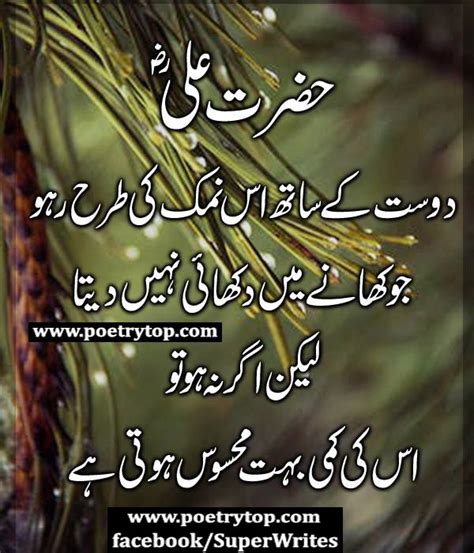 Dosti Hazrat Ali Quotes About Friendship In Urdu