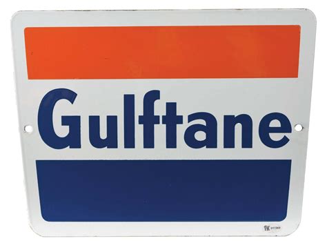 Lot Detail GULF GULFTANE GASOLINE PORCELAIN PUMP PLATE SIGN