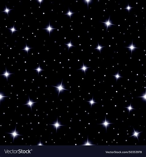 Celestial Seamless Background With Sparkling Stars