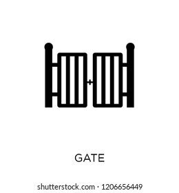 Gate Icon Gate Symbol Design Architecture Stock Vector (Royalty Free ...