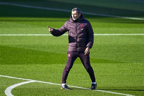 Ernesto Valverde Takes Training As Pressure Mounts On Barcelona Boss Barca Blaugranes