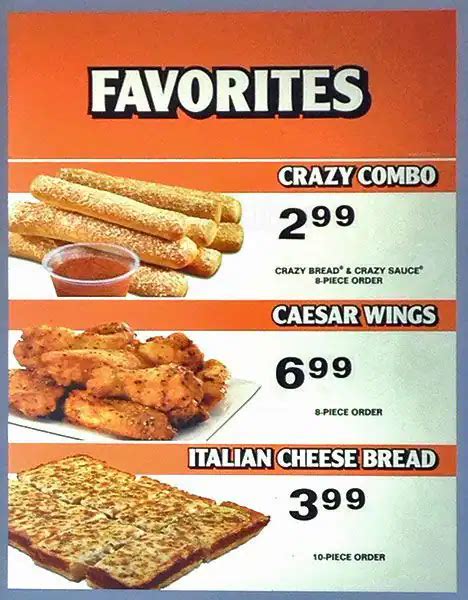 Menu at Little Caesars pizzeria, Cedar Park, 202 Walton Way SUITE 158