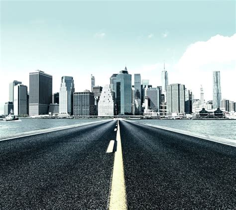 Road To City Stock Image Image Of Cityscape Horizon 50893935