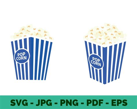 Popcorn Svg Movie Popcorn Svg Popcorn Cartoon Svg Movie Etsy Movie