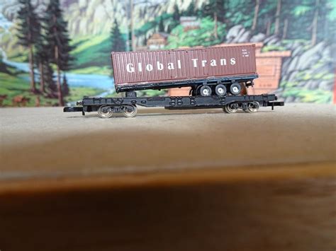 Märklin mini club 4achs Güterwagen mit LKW Auflieger Spur Z Kaufen